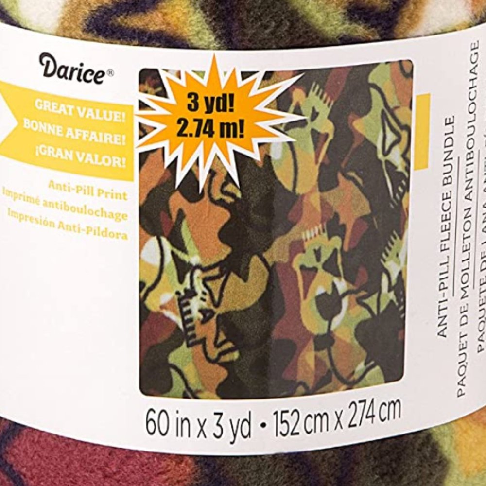 Darice Purple Skull Print Anti-Pill Fleece Fabric Roll Goth Halloween 60"Wx3yd.L